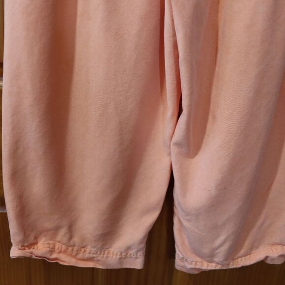 City Wear Vintage 90s Orange Capris with Elastic Waistband and Wide-Leg Cut - Picture 6 of 10